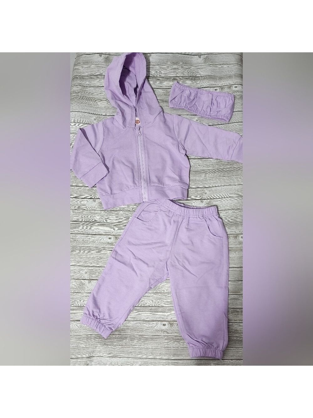 SHEIN BABY Girls Zip Up Hoodie, Bandeau & Sweatpant 6-9 Months -New Without Tag